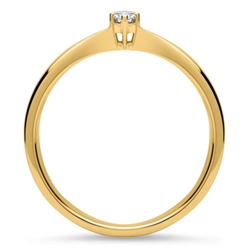 Forlovelsesring i 14 kt. Guld med Diamant 0,05 ct.